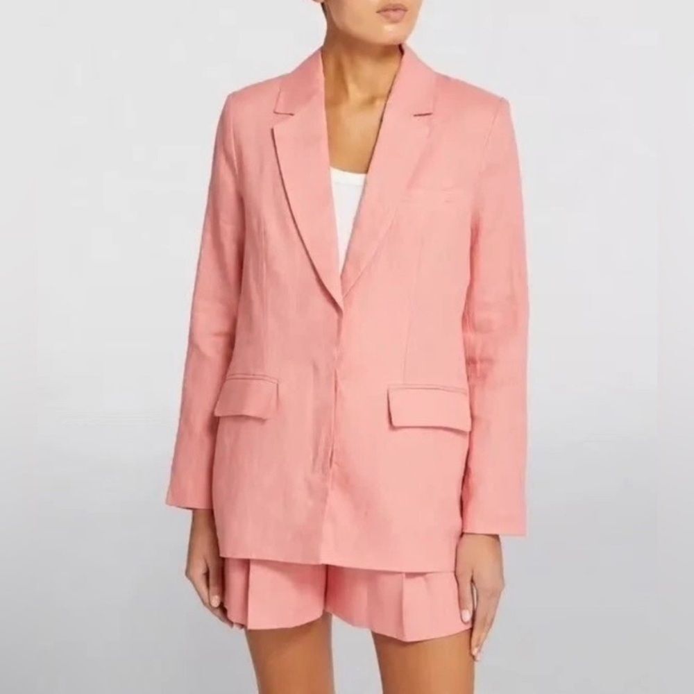 New Staud Linen Maxwell blazer size Large in Rosebud Size XS